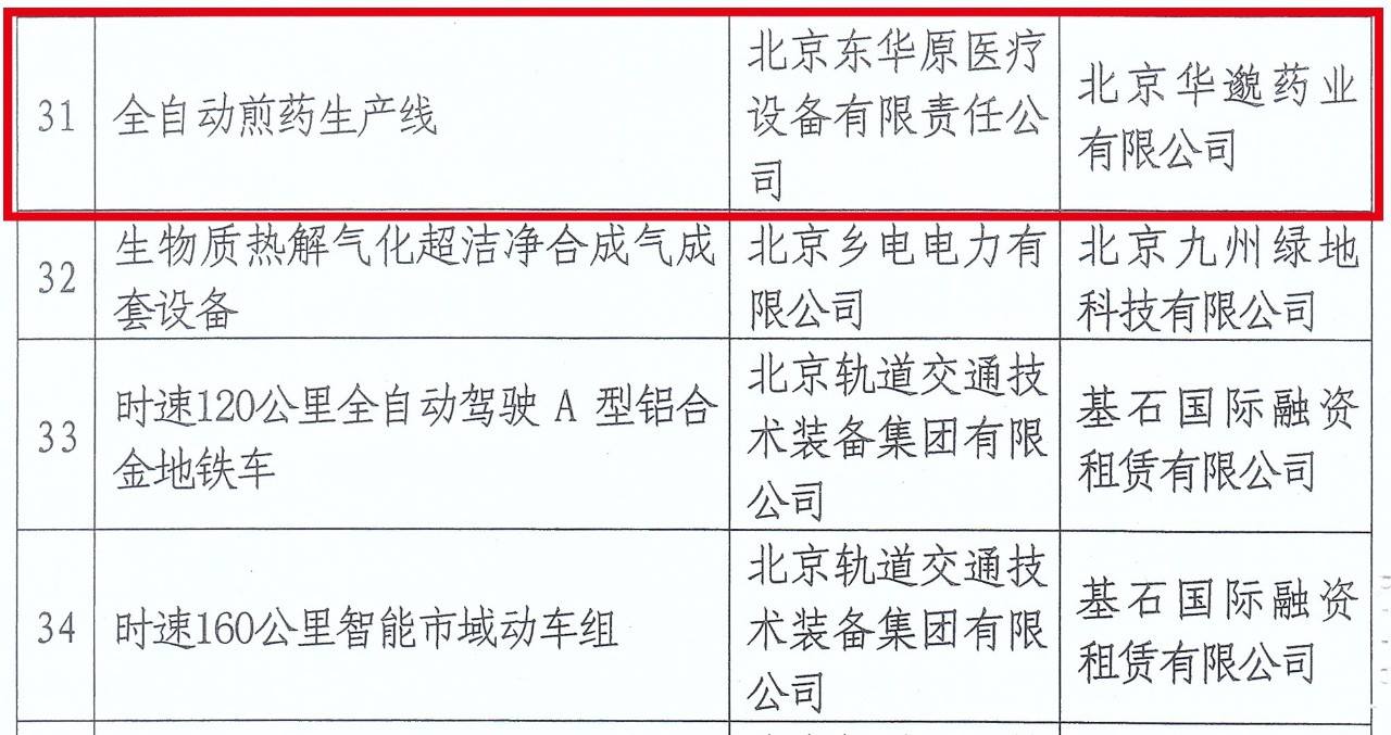 中關(guān)村首臺(tái)（套）重大技術(shù)裝備試驗(yàn)、示范項(xiàng)目